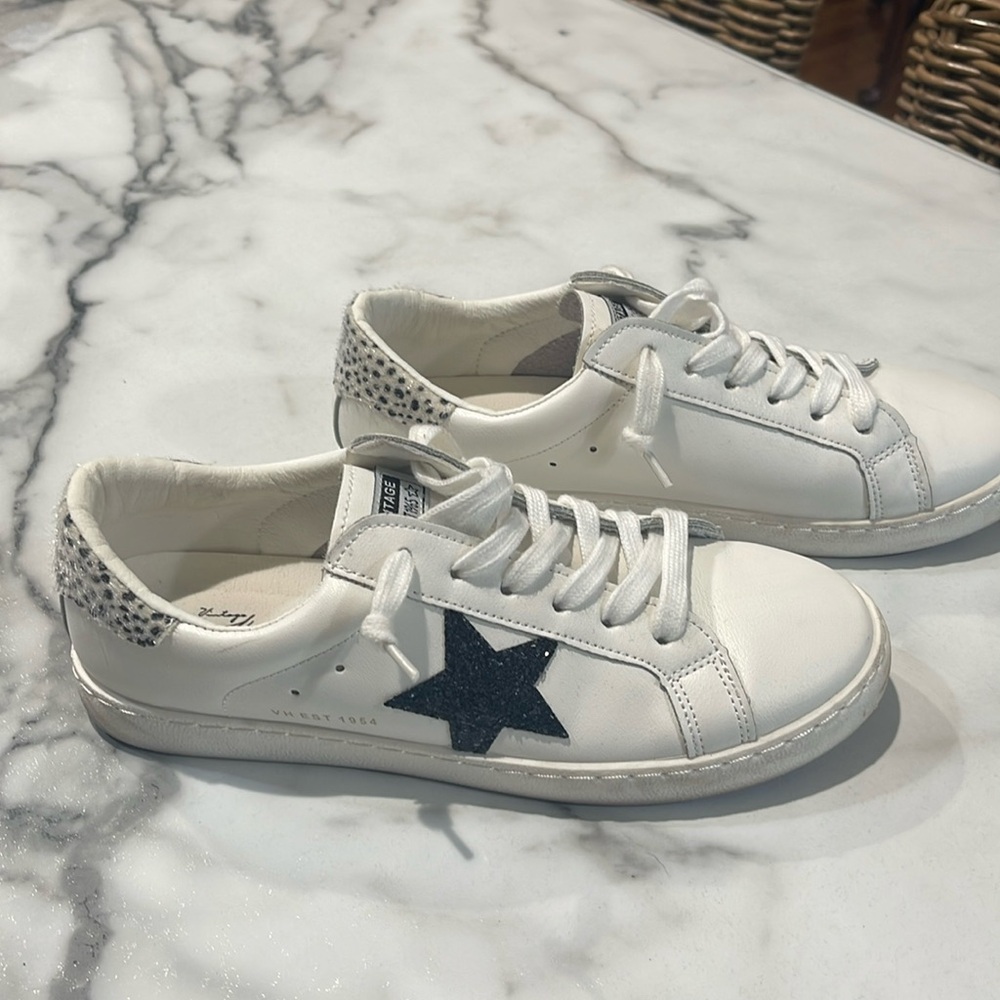 Vintage Havana Carla White Cheetah size 7.5